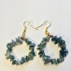 NEW Handmade Jade Green Jasper Earrings CCO